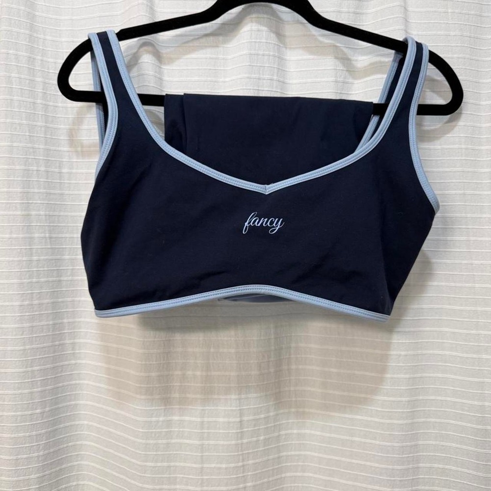 Fancy Double Layer Biker Short and Bra Set